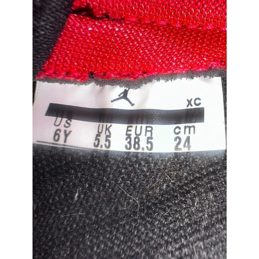 Nike Air Jordan 1 Phat Black/Siren Red-White Girls Size 6Y